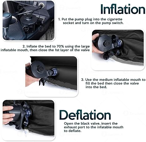 Inflatable Car Air Mattress Back Seat Bed Car Camping