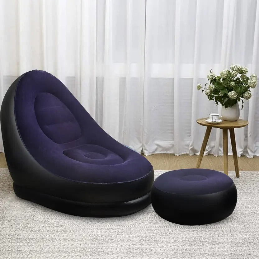 PVC 1 Seater Inflatable Sofa Colour Purple