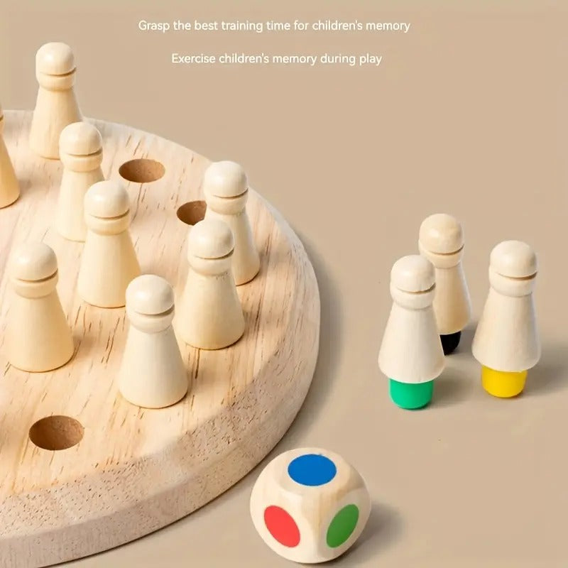 Wooden Memory Chess Game