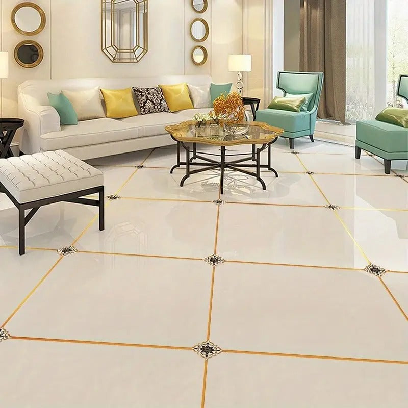 Self-Adhesive Golden Tape For Tiles 1 Cm 50 Mt