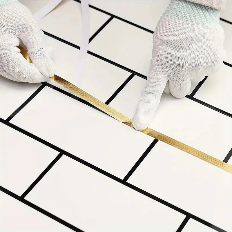 Self-Adhesive Golden Tape For Tiles 1 Cm 50 Mt