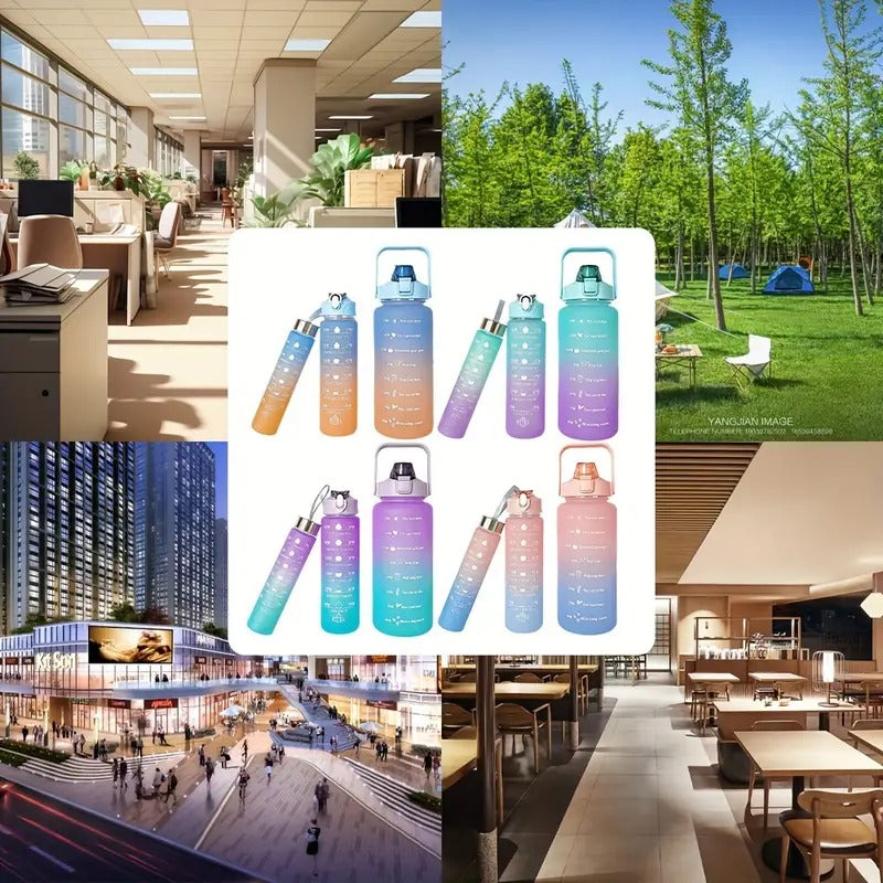 Motivational Water Bottle 3 PCS SET