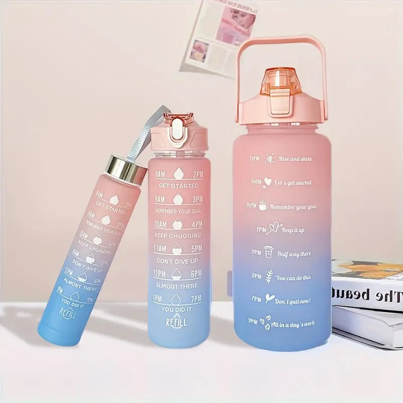 Motivational Water Bottle 3 PCS SET