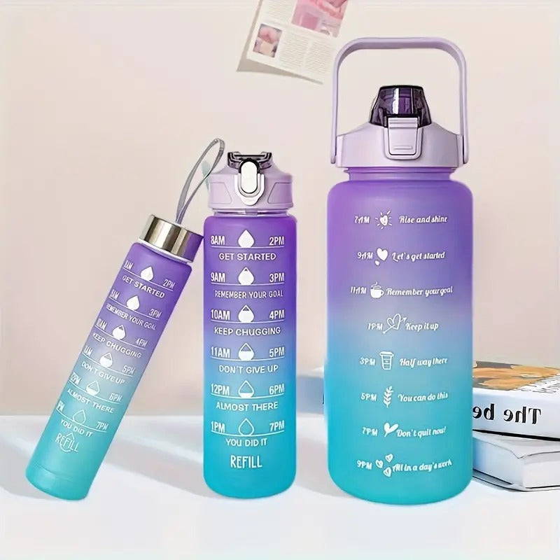 Motivational Water Bottle 3 PCS SET