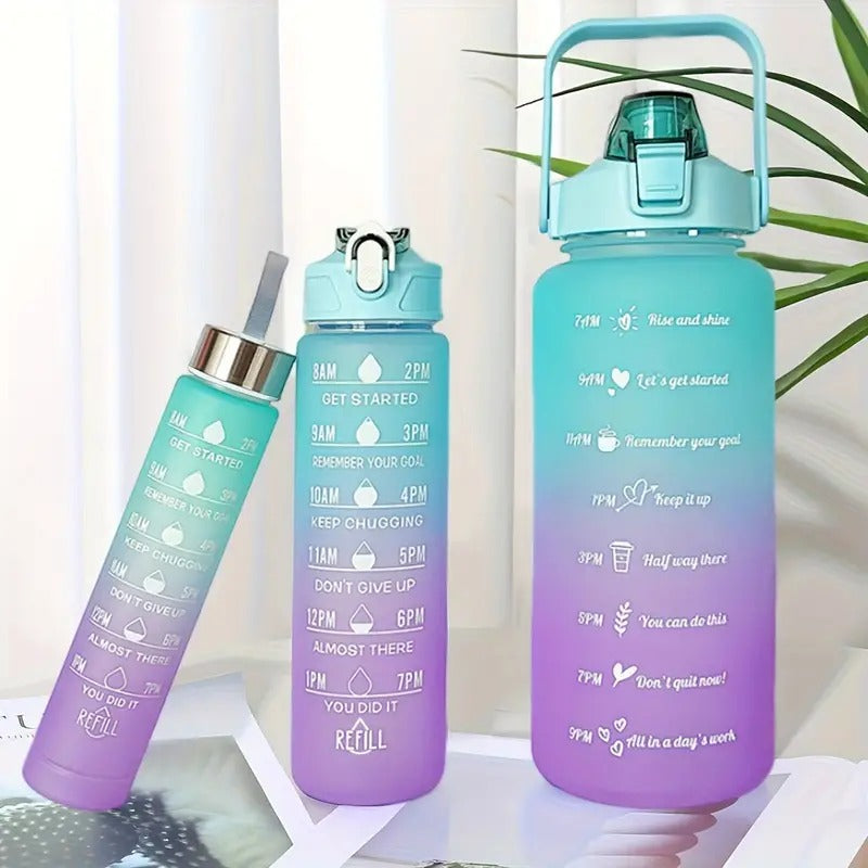 Motivational Water Bottle 3 PCS SET