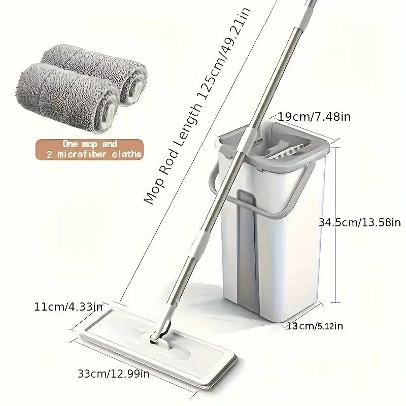 Microfiber Flat Mop With Bucket