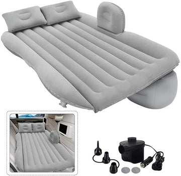 Inflatable Car Air Mattress Back Seat Bed Car Camping Gray Colour
