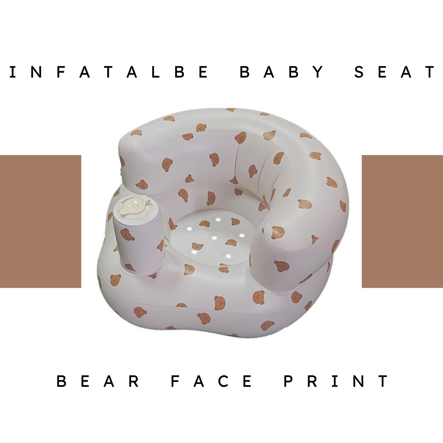 Inflatable Baby Support Seat – Bear Face Print