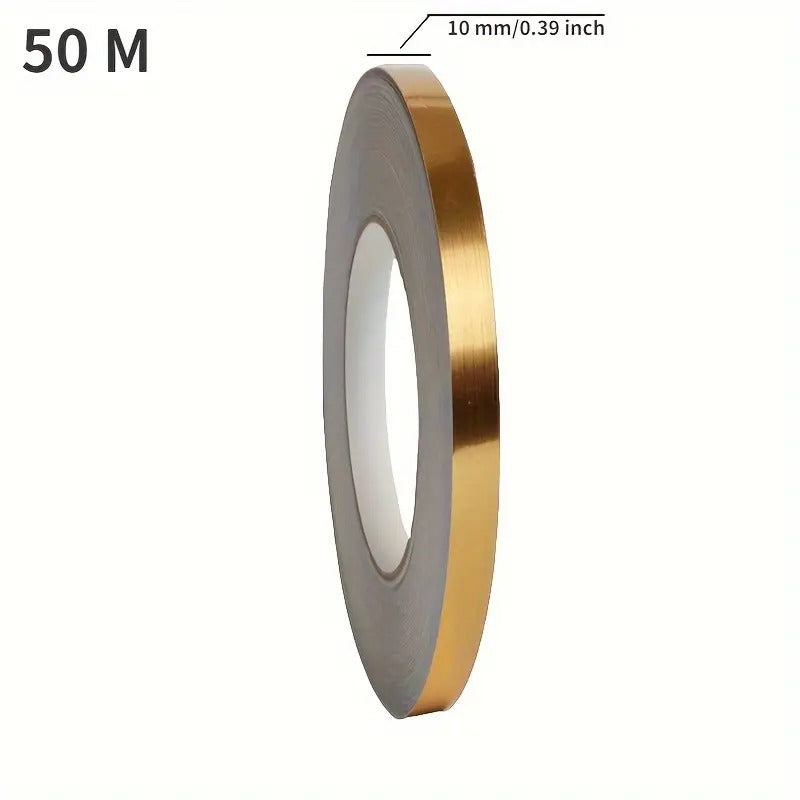 Self-Adhesive Golden Tape For Tiles 1 Cm 50 Mt
