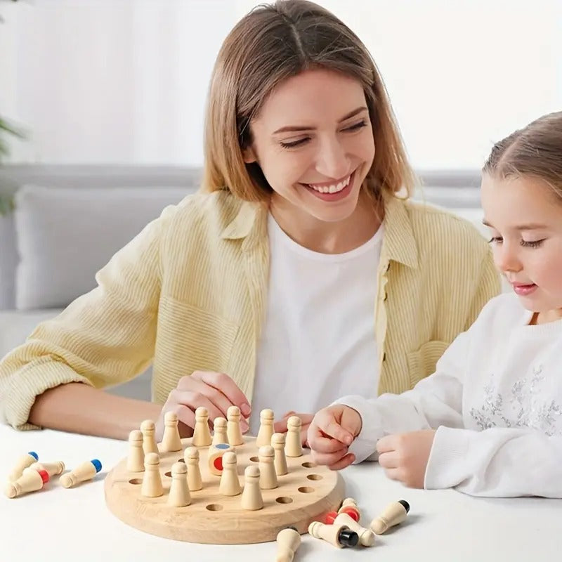 Wooden Memory Chess Game