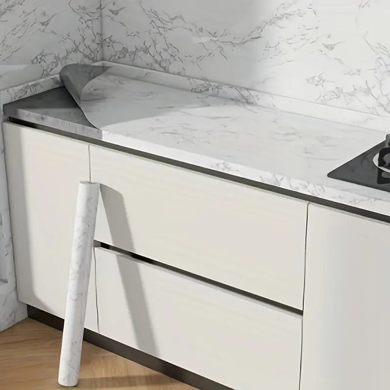 White Marble Sticker Waterproof  (60200)