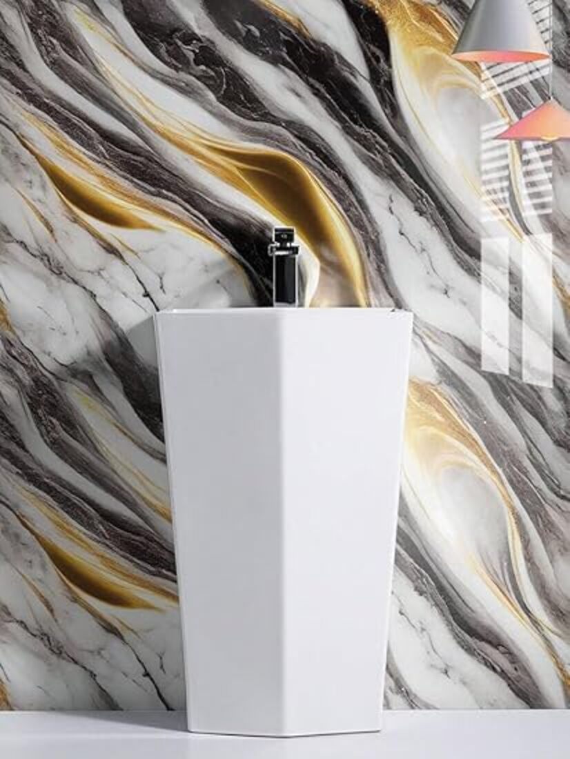 Black Golden Marble Foil Wallpaper