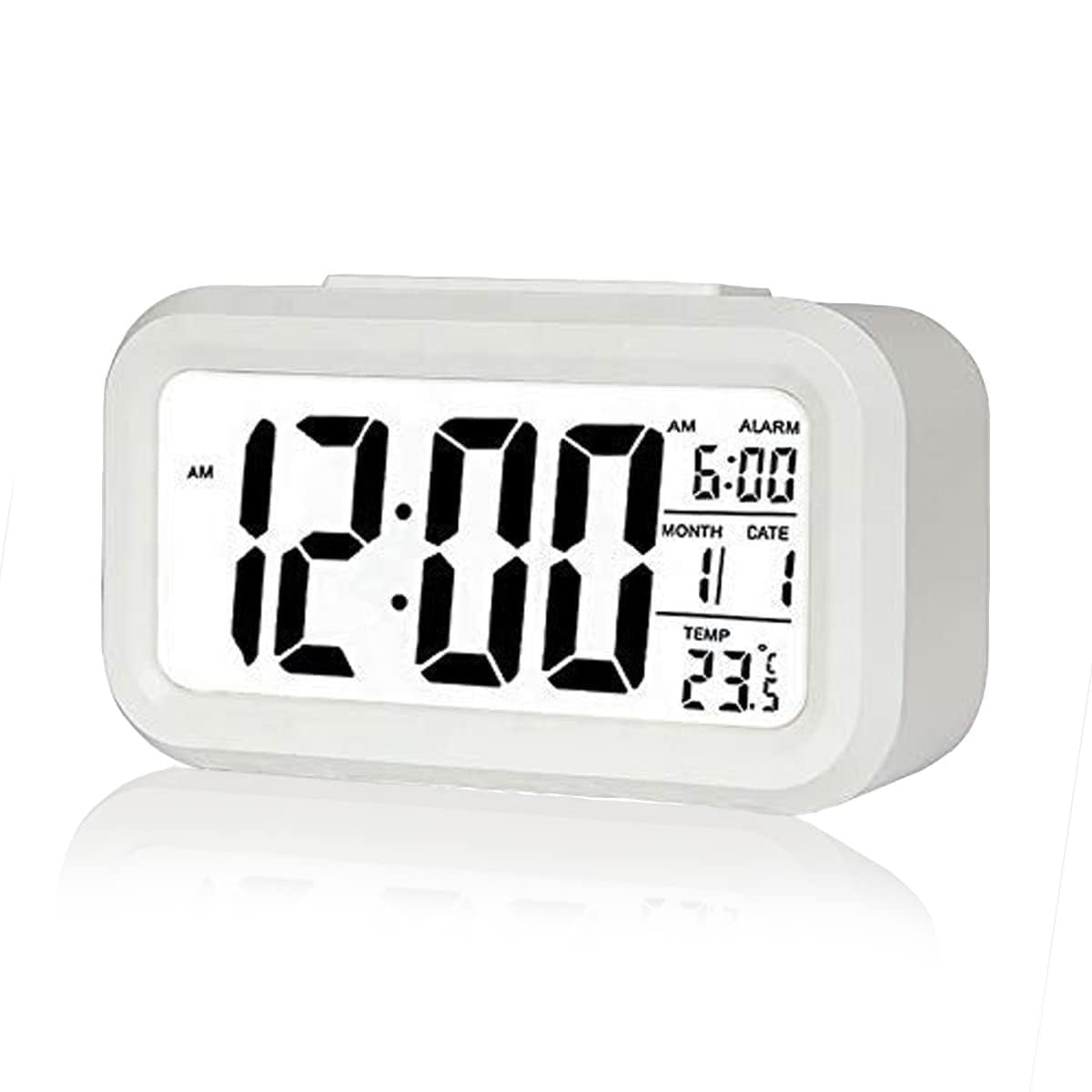 Small White Digital Alarm Clock