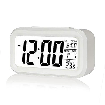 Small White Digital Alarm Clock