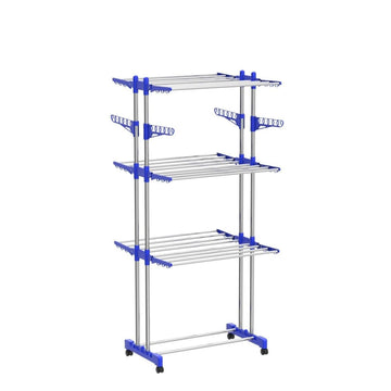 3 Stage Clothes Stand for Drying with Wheels