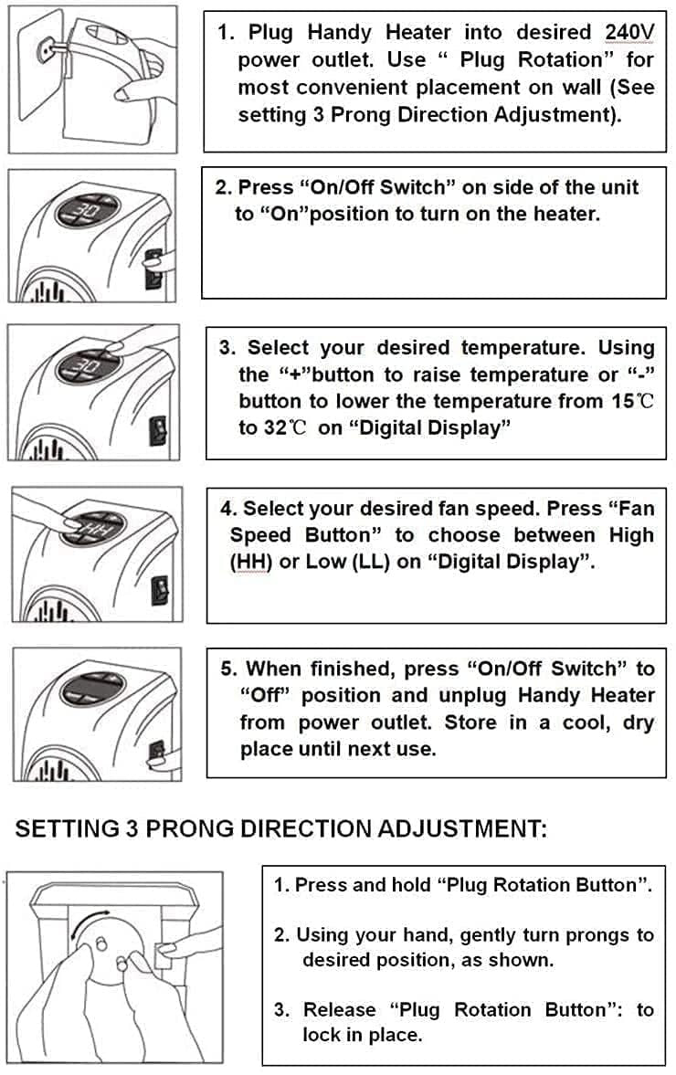 400 Watts Electric Handy Room Heater
