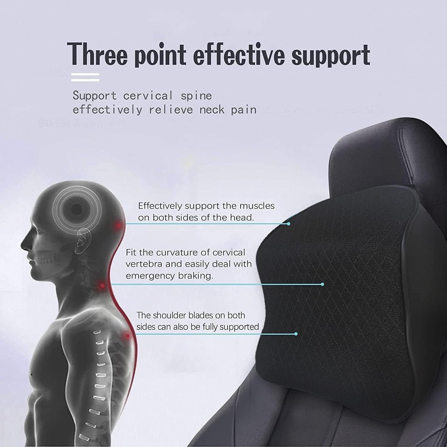 Memory foam Car Head rest Pillow