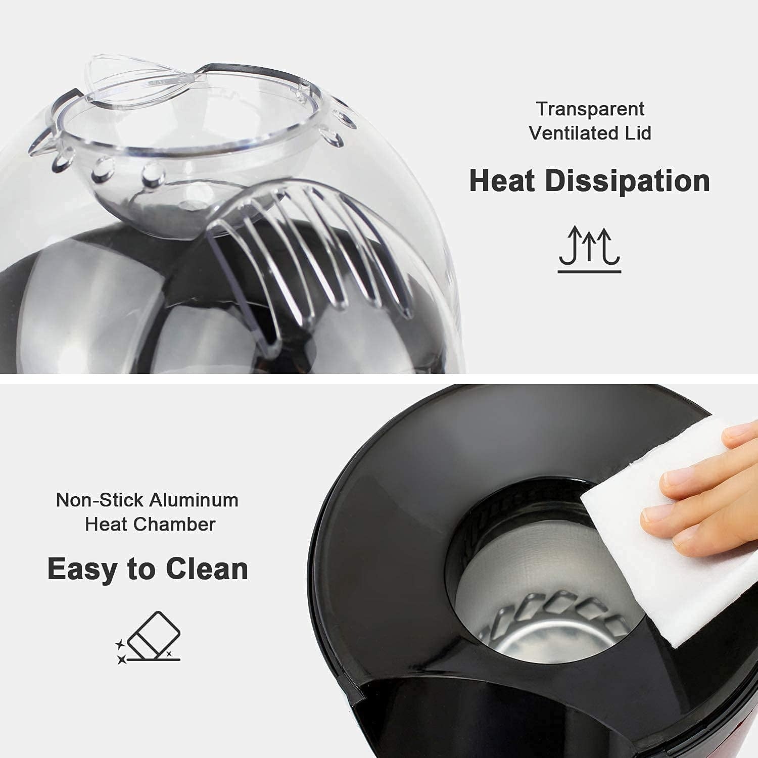 Electric Popcorn Maker Mini Hot Air Popcorn Machine