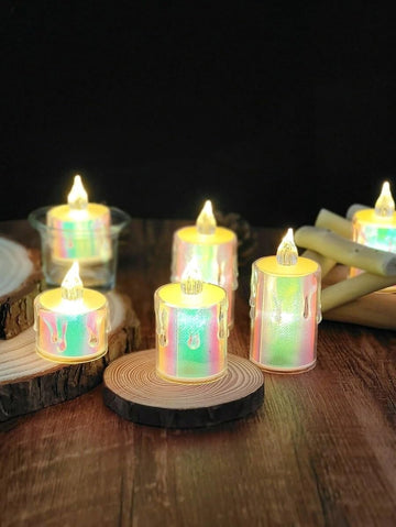 Smokeless Decorative Acrylic Candles pack of 6