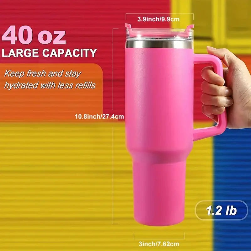 Thumbler Vaccum Sealed Cup With Straw