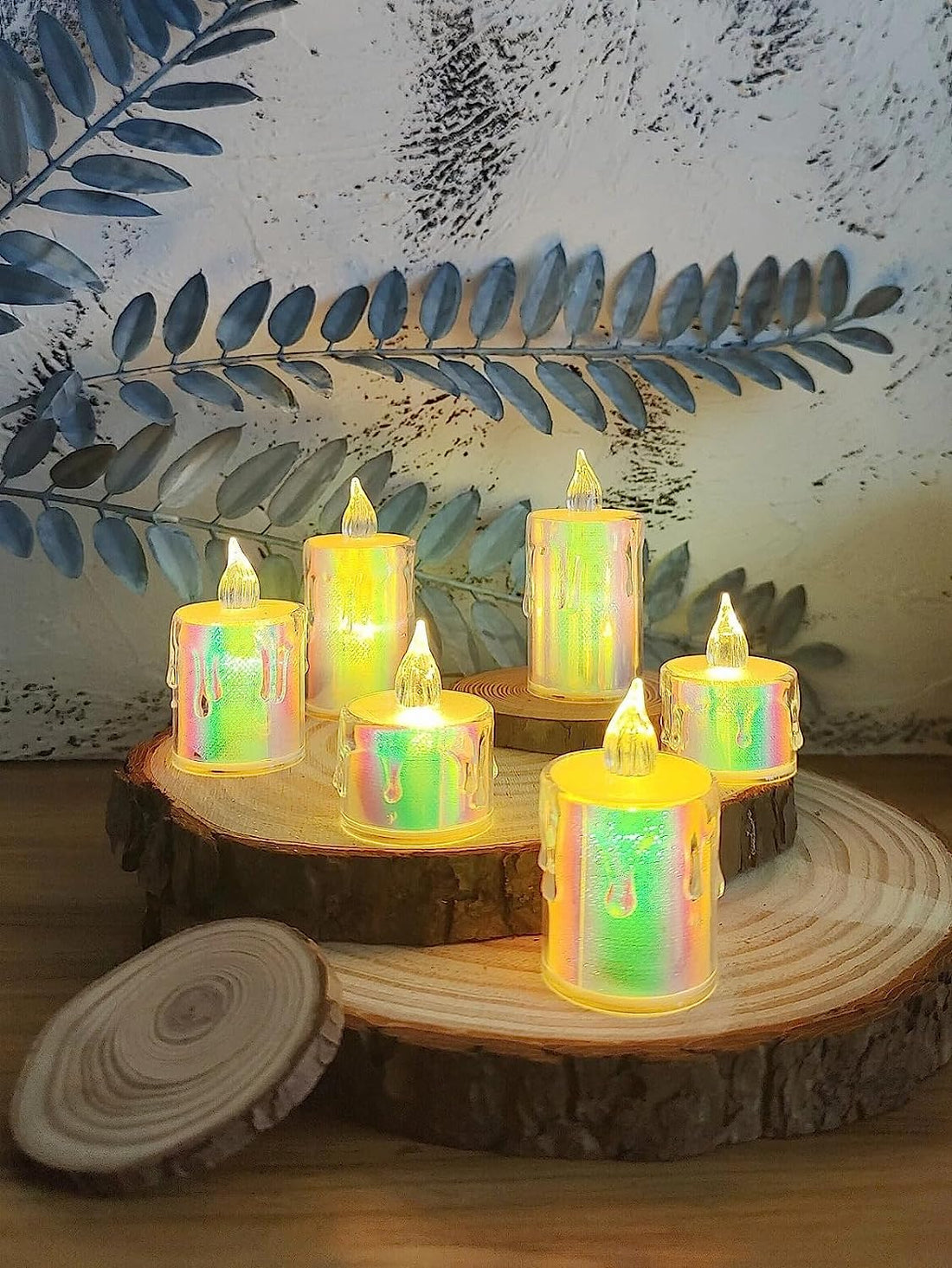 Smokeless Decorative Acrylic Candles pack of 6