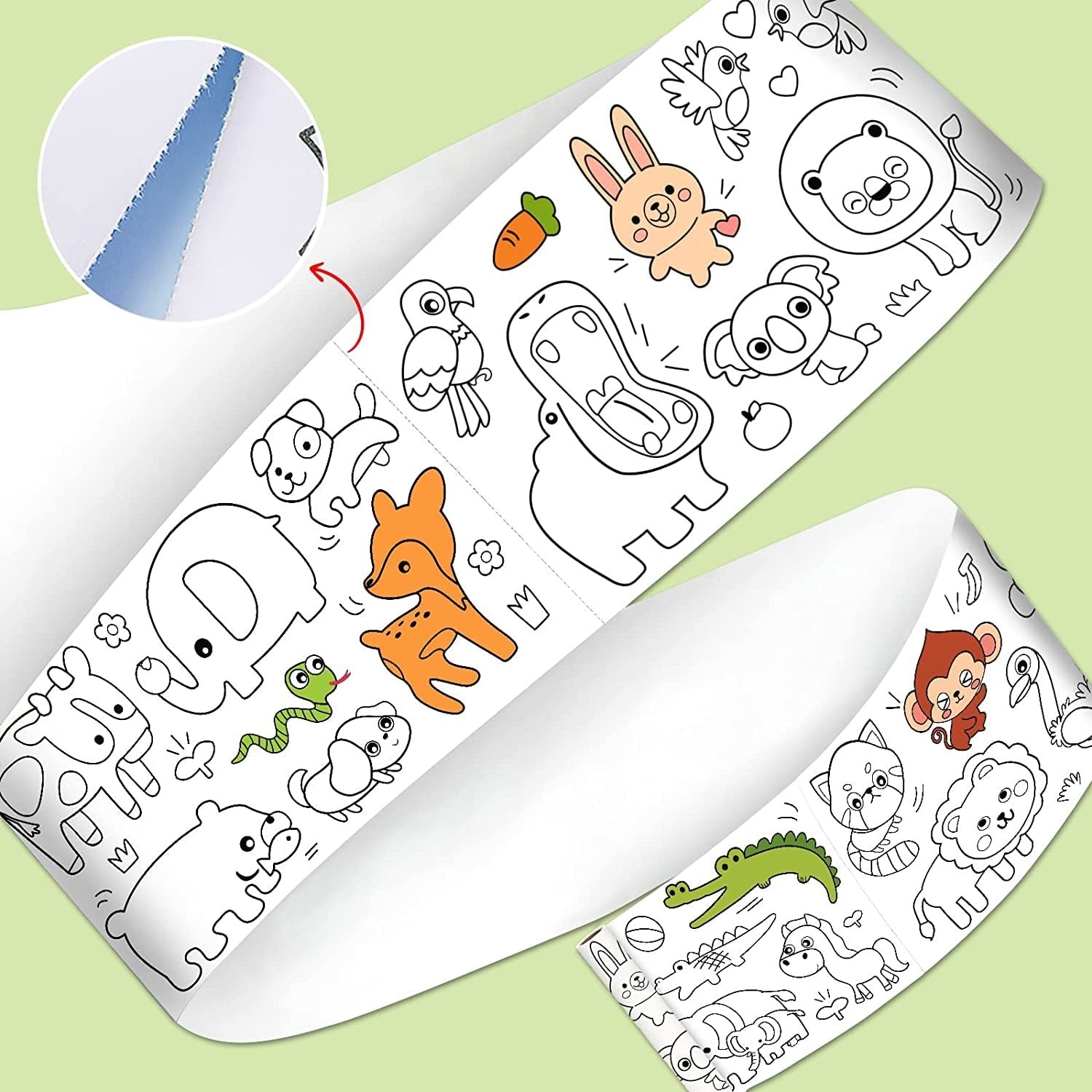 Coloring Re-Stick Drawing Paper Roll for Kids