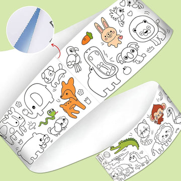 Coloring Re-Stick Drawing Paper Roll for Kids