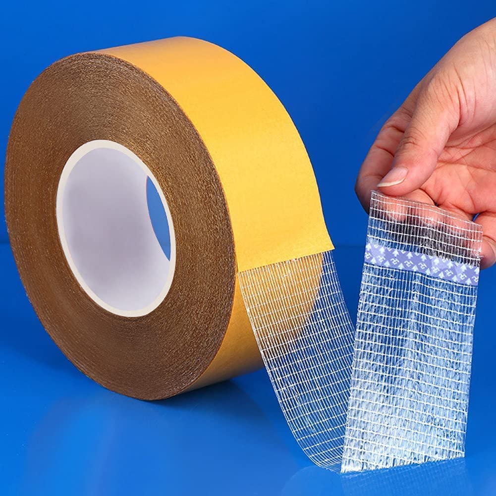 Yellow 3cm Wide 20 Meter Double-Sided Cloth Tape