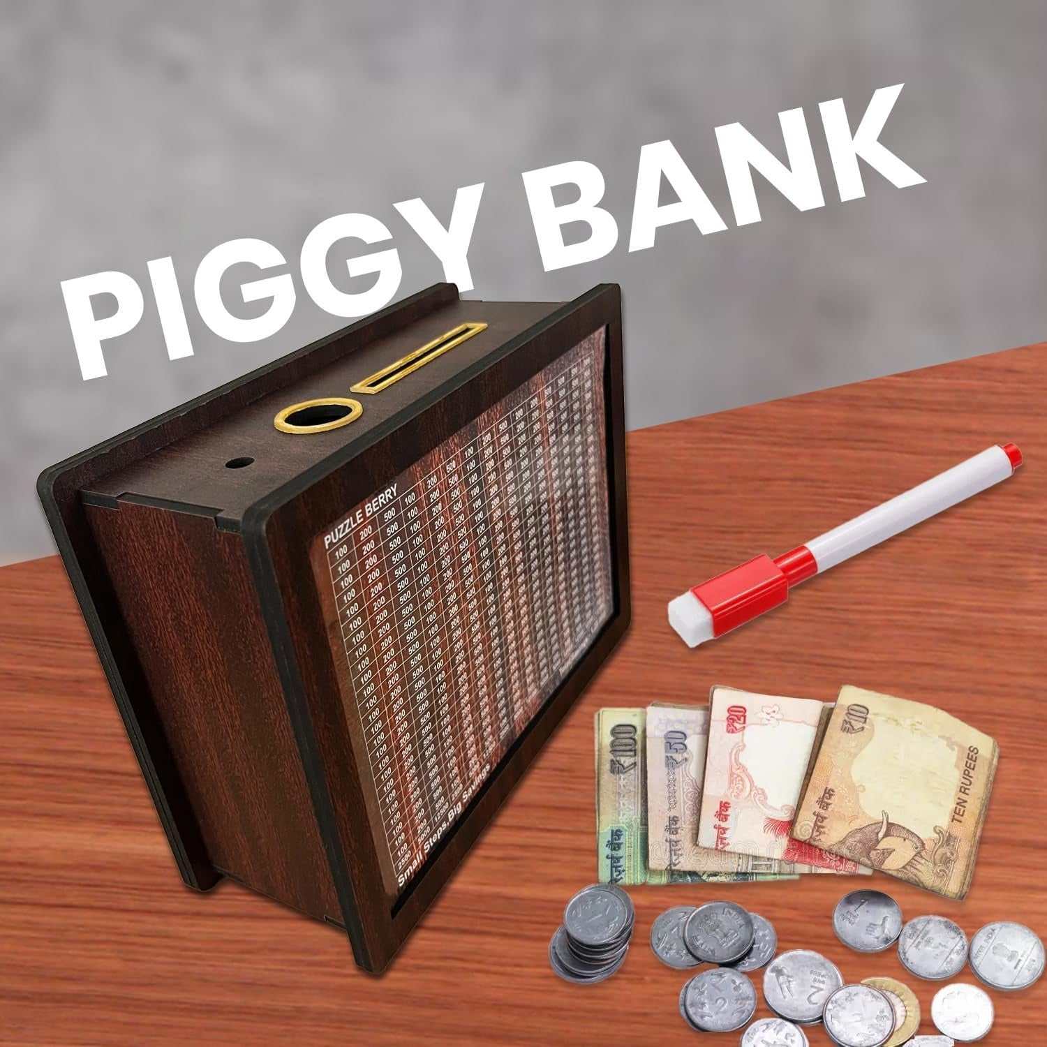 Wooden Piggy Bank