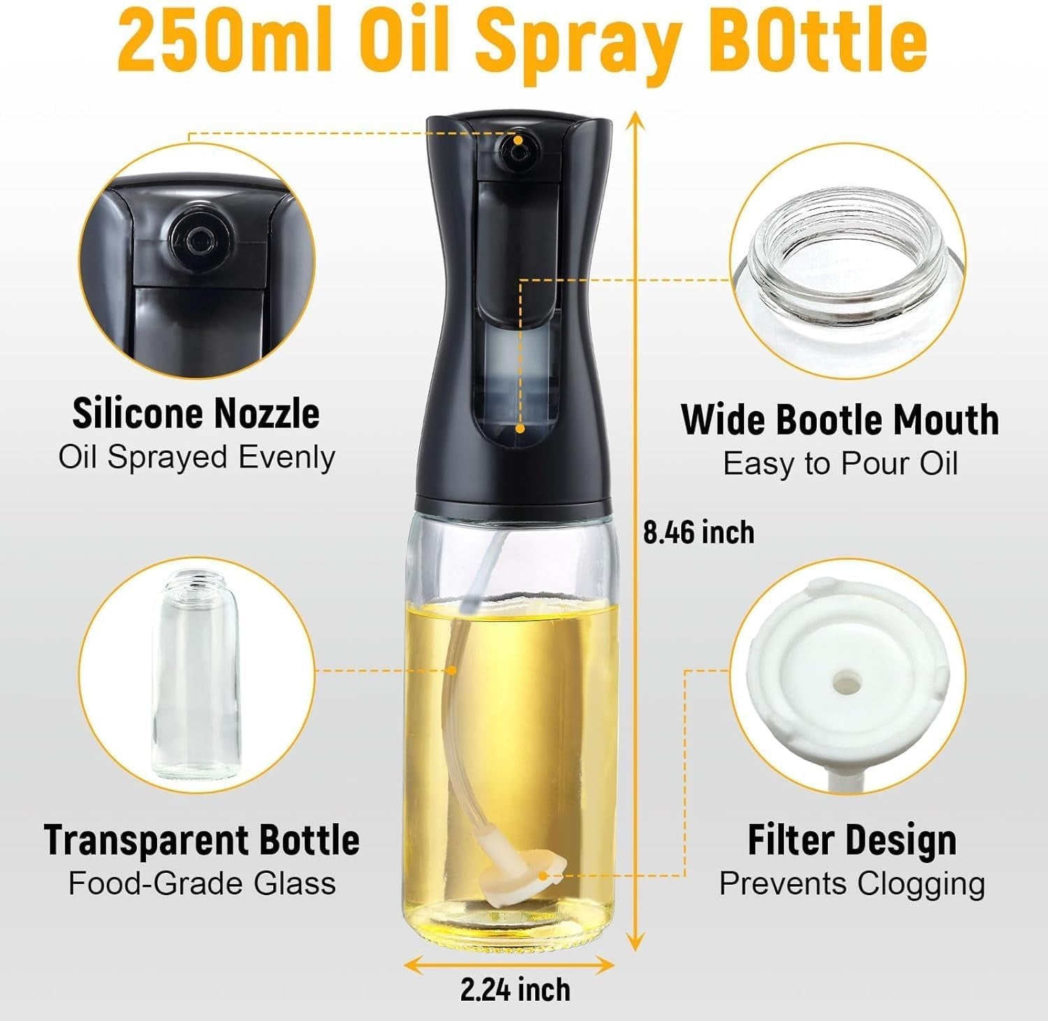 Glass Oil Spray Bottle