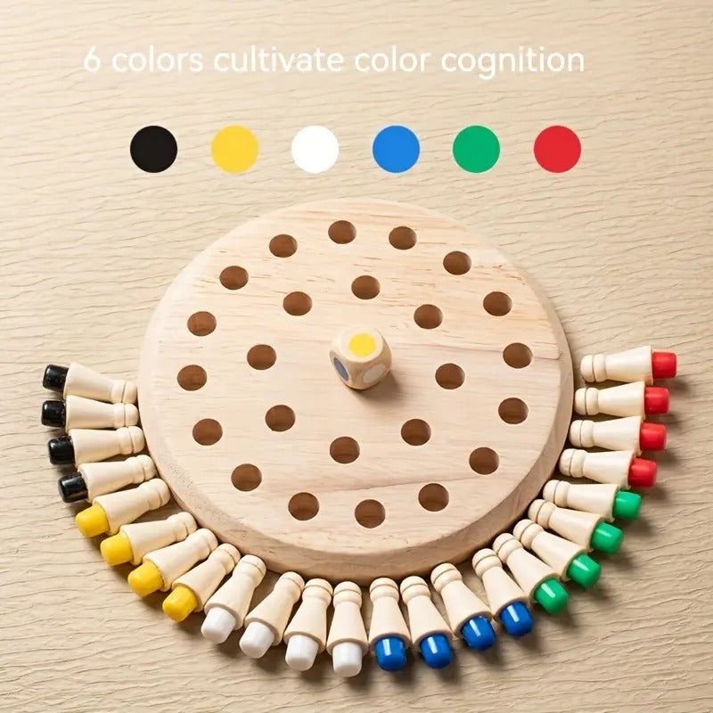 Wooden Memory Chess Game