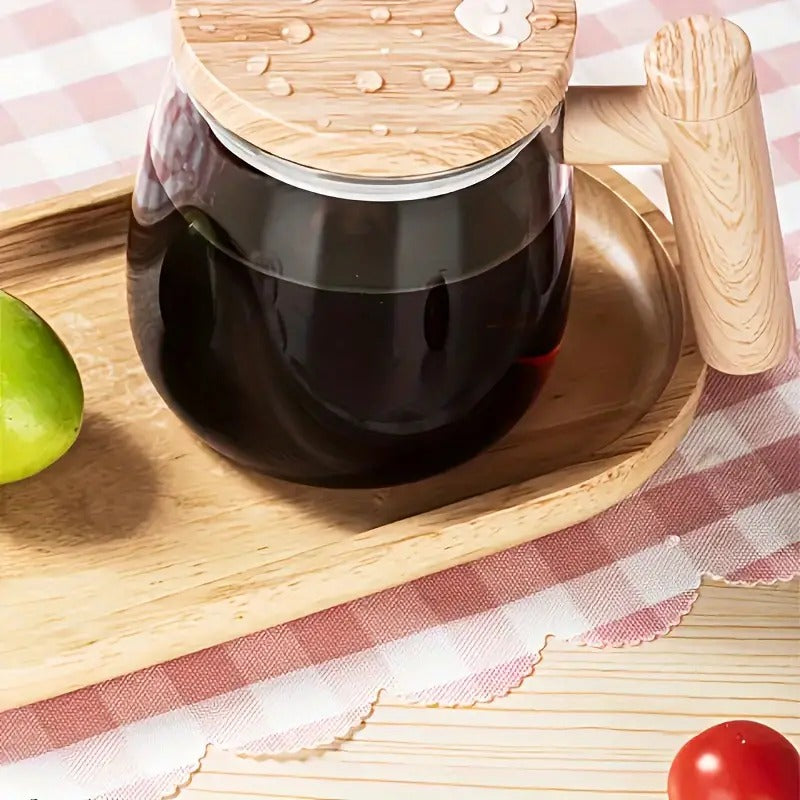 Self Stirring Glass Mug