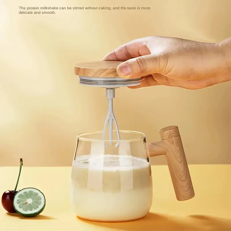Self Stirring Glass Mug