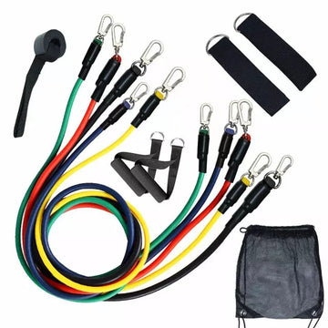 11 Pc Gym Power Ressitance Band Set