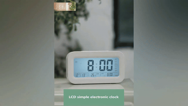 Small White Digital Alarm Clock