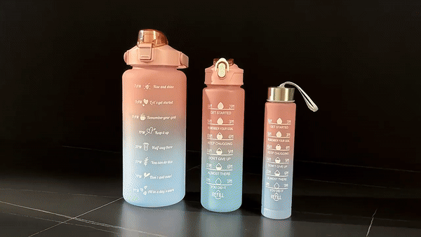 Motivational Water Bottle 3 PCS SET