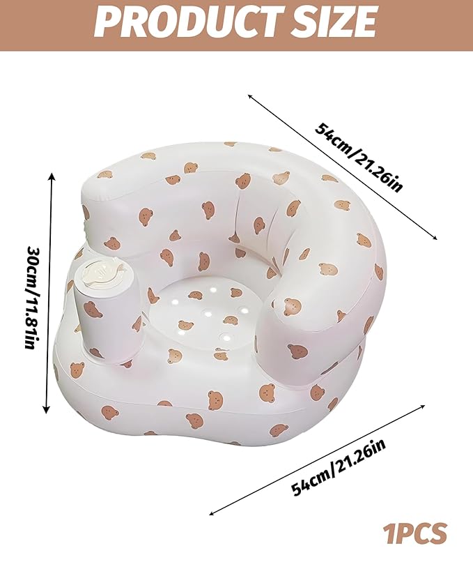 Inflatable Baby Support Seat – Bear Face Print