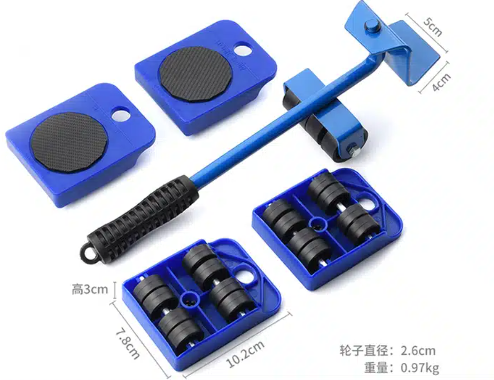 Furniture Lifting Moving Tool with Wheel Pads