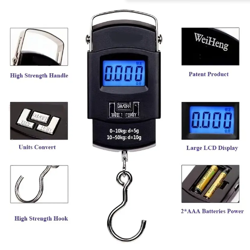 A-08 Portable Digital LED Screen Luggage Weighing Scale