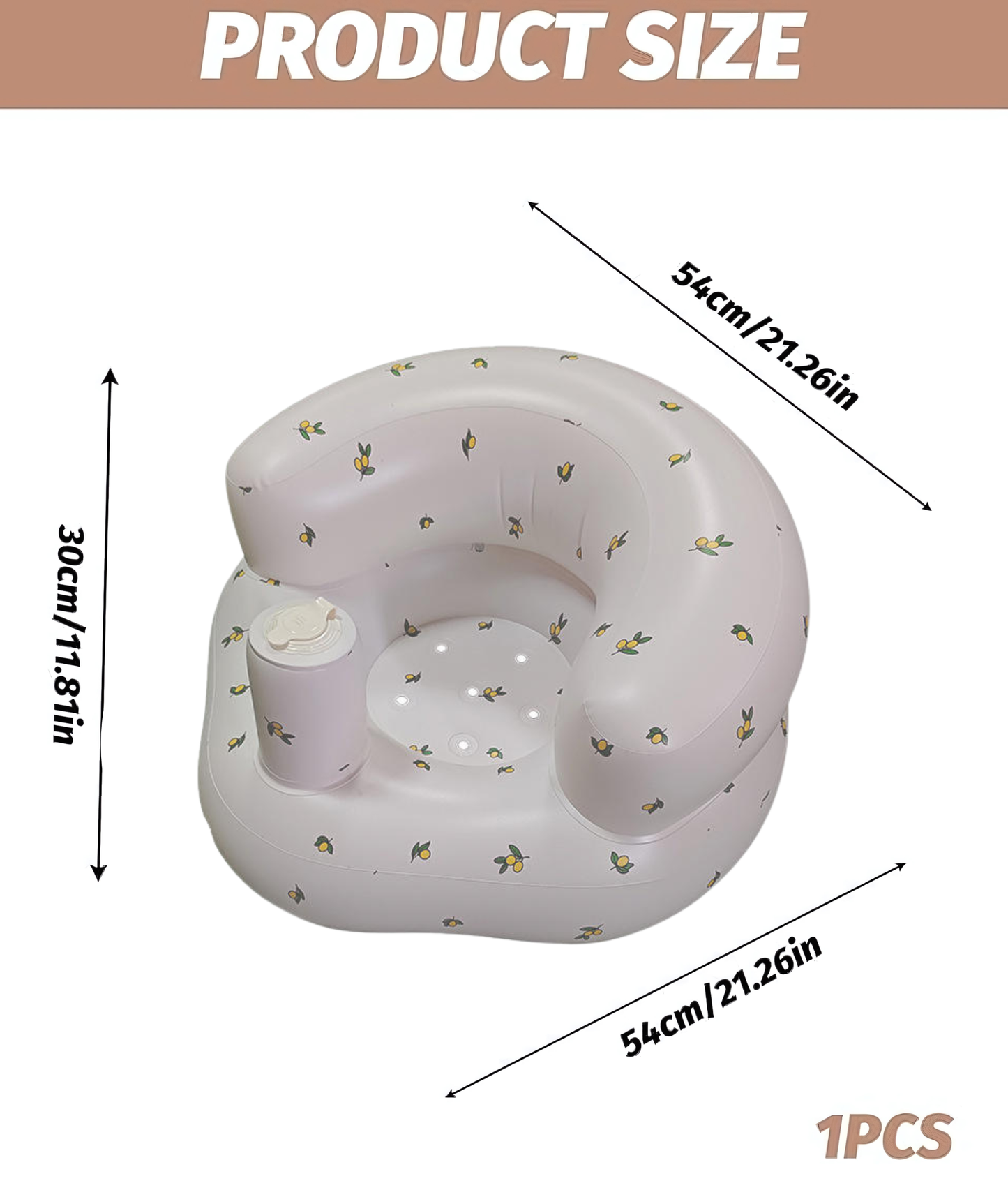 Inflatable Baby Support Seat –  Lemon Print