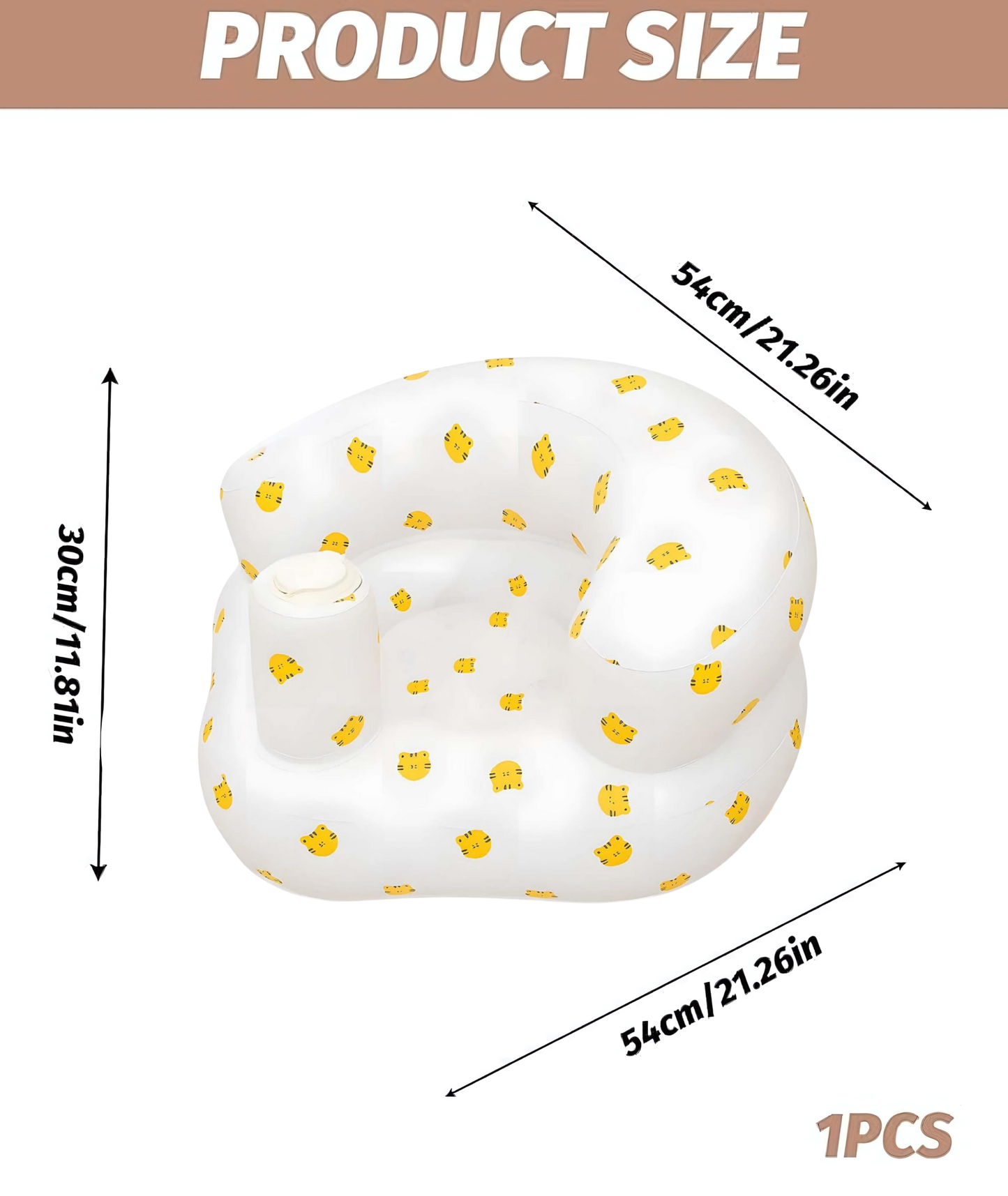 Inflatable Baby Support Seat – Baby tiger print