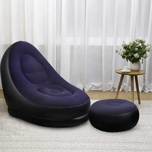 PVC 1 Seater Inflatable Sofa Colour Purple