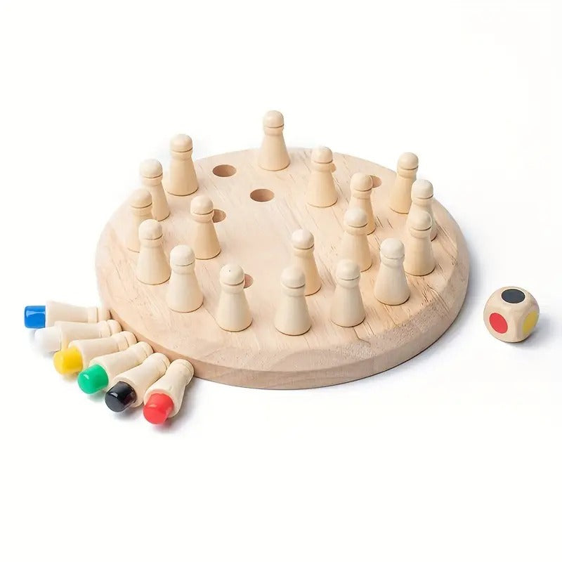 Wooden Memory Chess Game