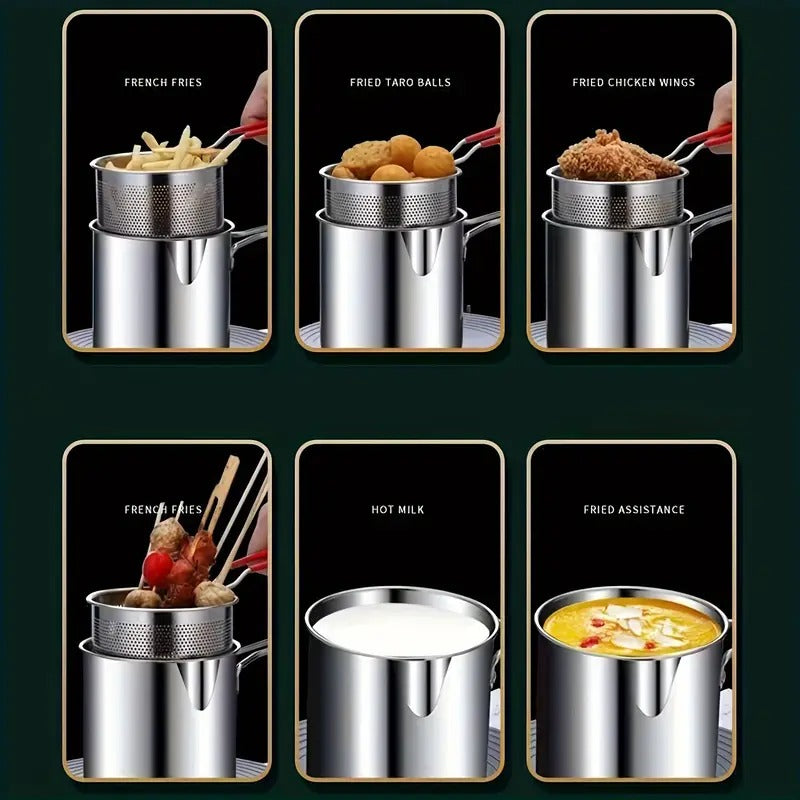 Deep Frying Pot With Basket