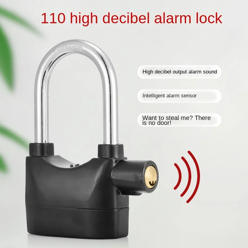 Alarm Security Lock with Motion Sensor Siren and 3 Keys