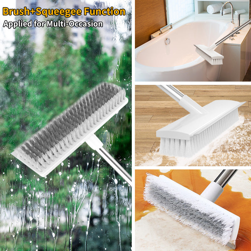 2 in 1 Bathroom Cleaning Brush with Wiper