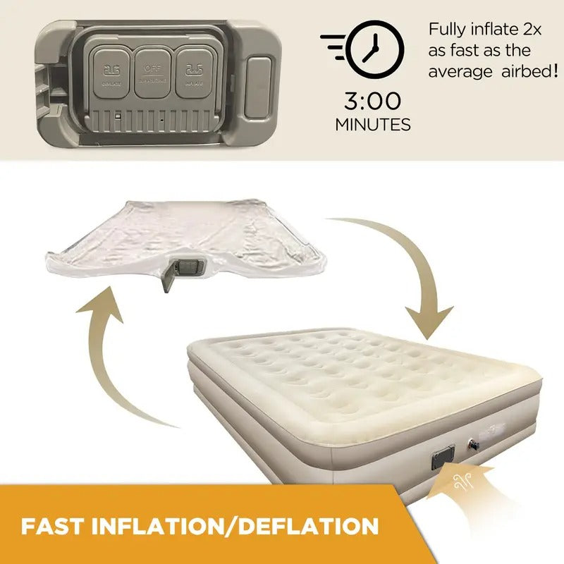 Single Inflatable Bed with Built-in Electric Pump