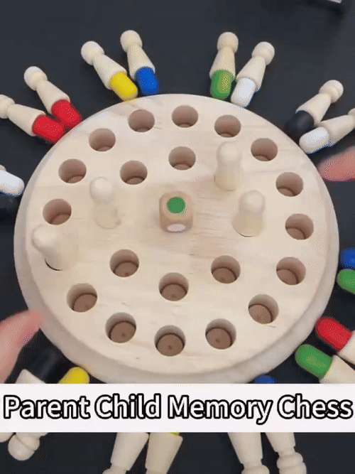 Wooden Memory Chess Game