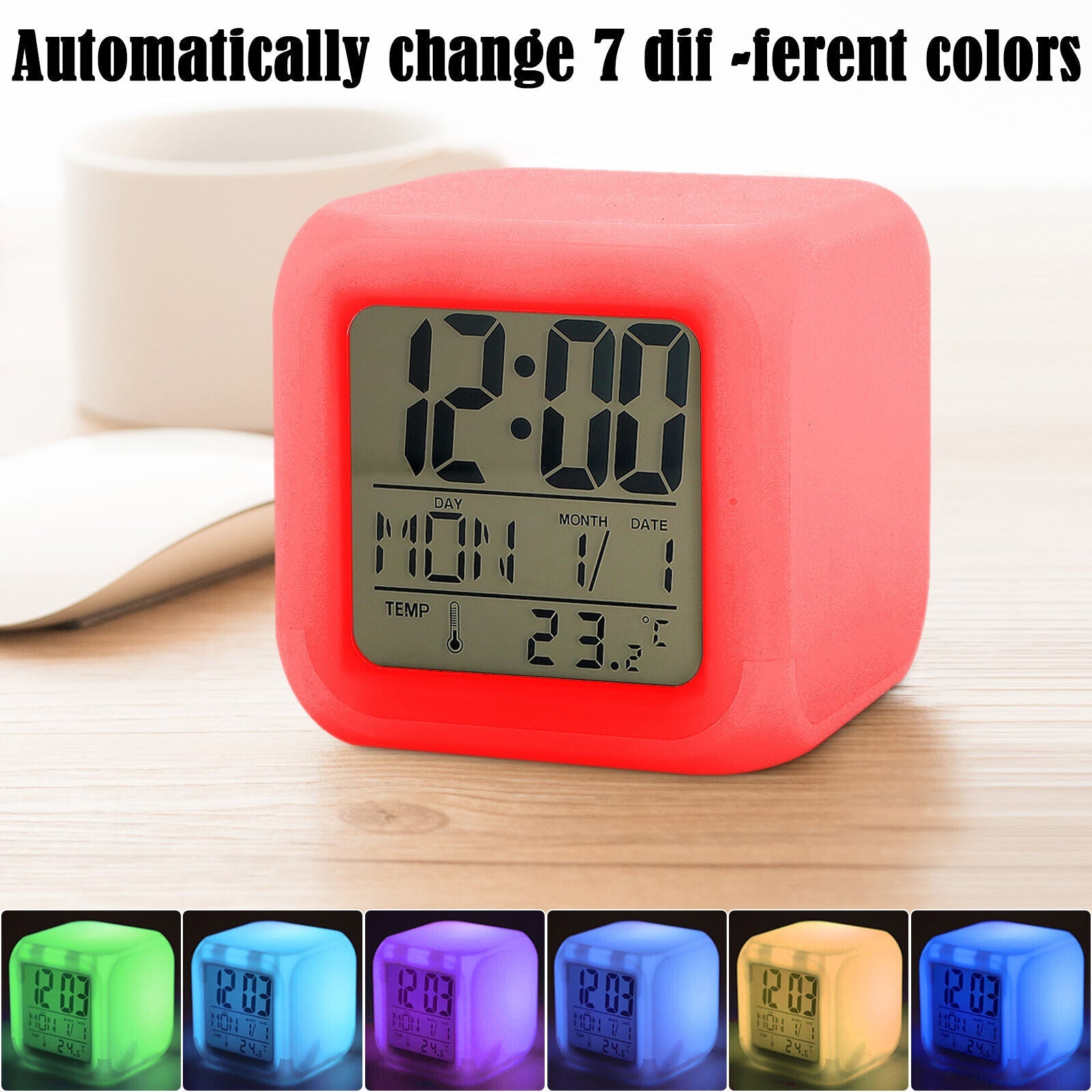 Color changing clock