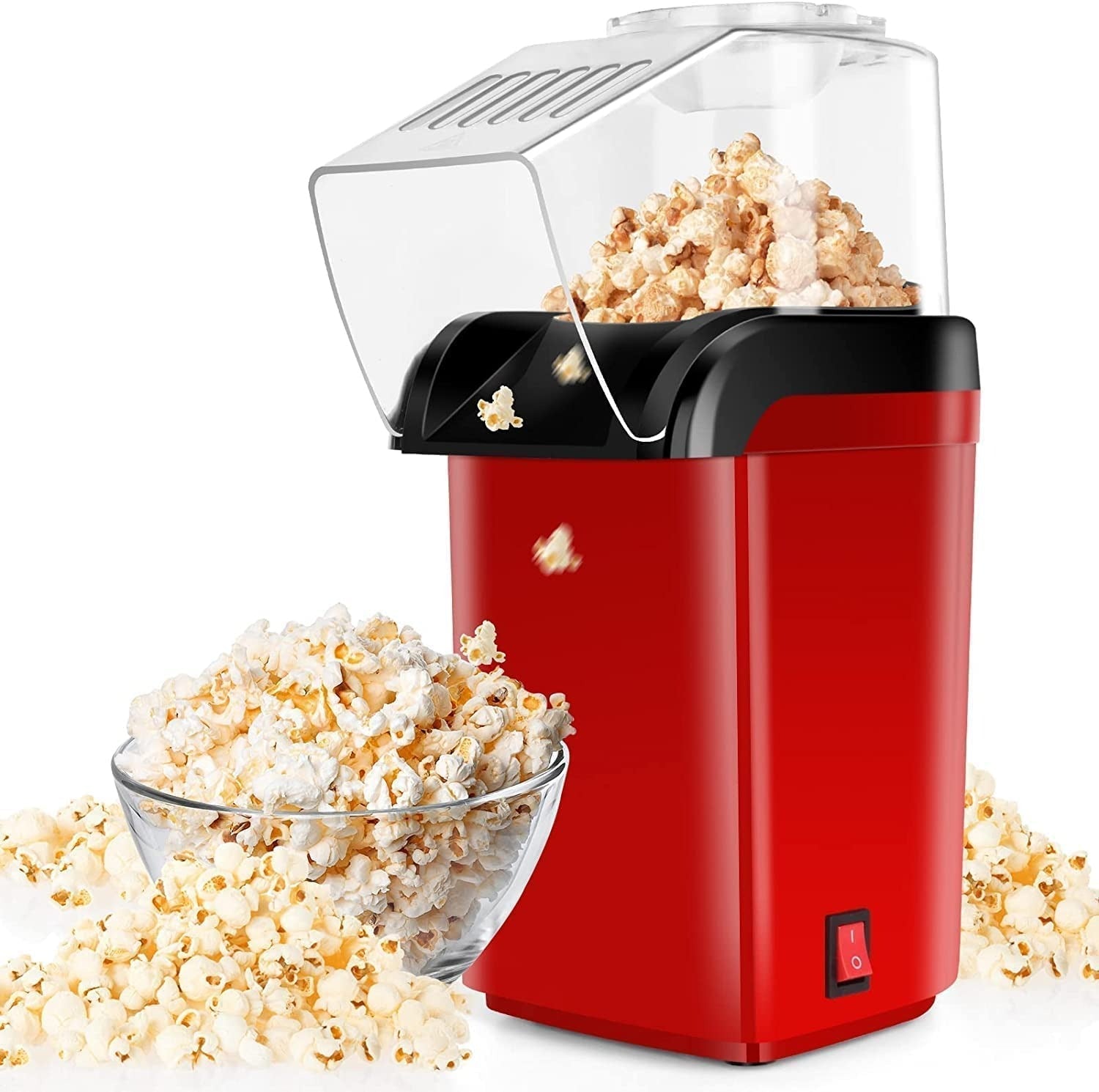Electric Popcorn Maker Mini Hot Air Popcorn Machine Squre Model